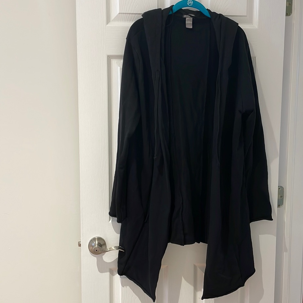 Men’s black hooded cardigan